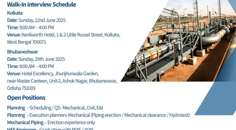🌟 Golden Opportunity: L&T Energy Onshore Walk-In Interviews at Kolkata and Bhubaneswar, June 2025
