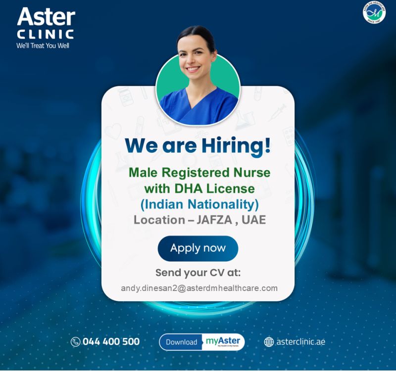 π₯ Exciting Registered Nurse Job at Aster Clinic in UAE 2025