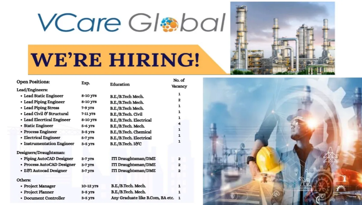 π’ Golden Opportunity: VCare Engineering Pvt Ltd Job Openings in Vadodara 2025