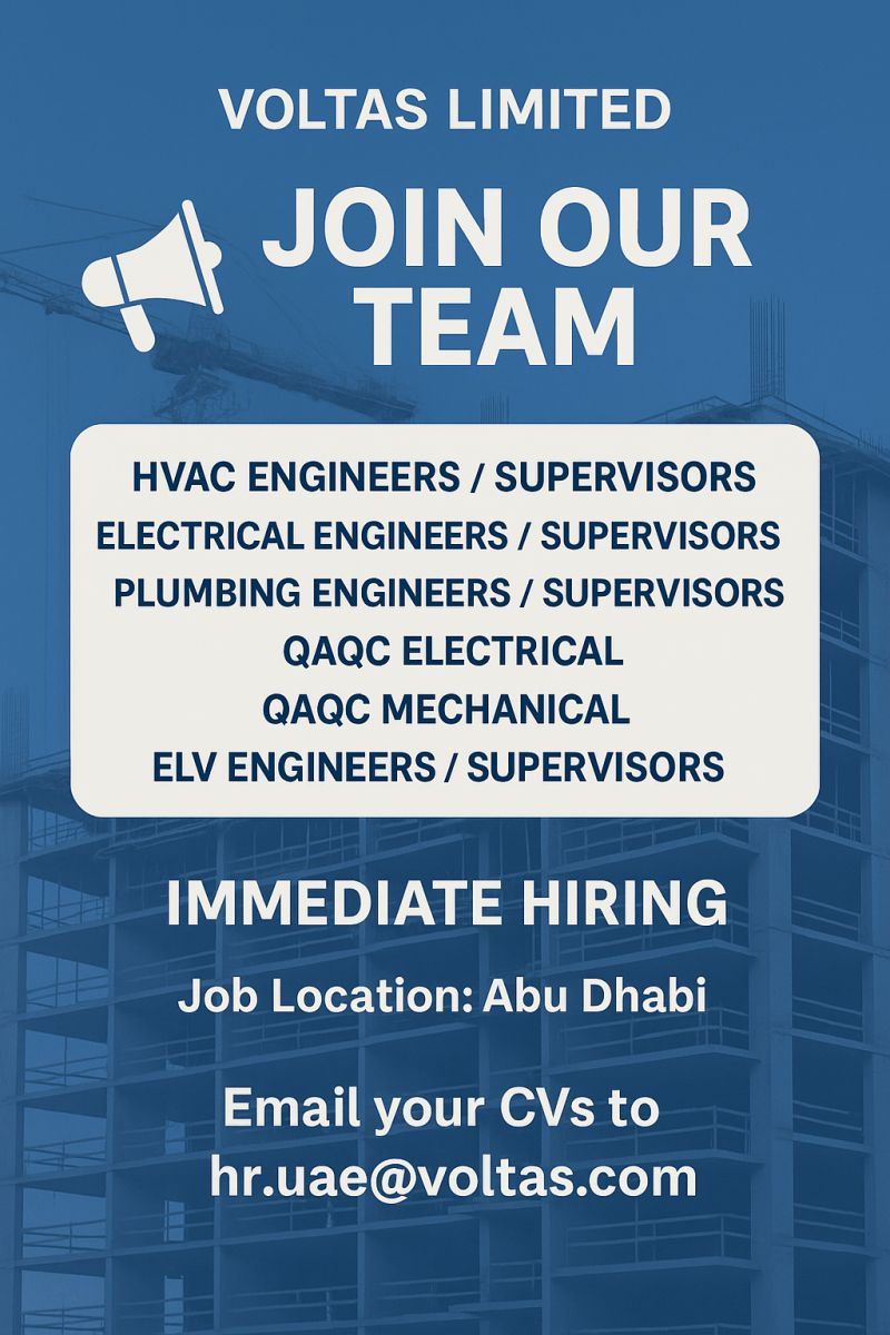 ποΈ Voltas Limited Careers Abu Dhabi β Exciting Openings 2025