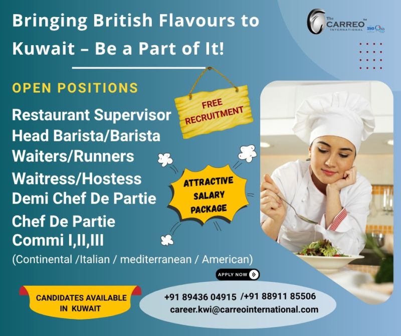 Restaurant & hospitality jobs in Kuwait 2025