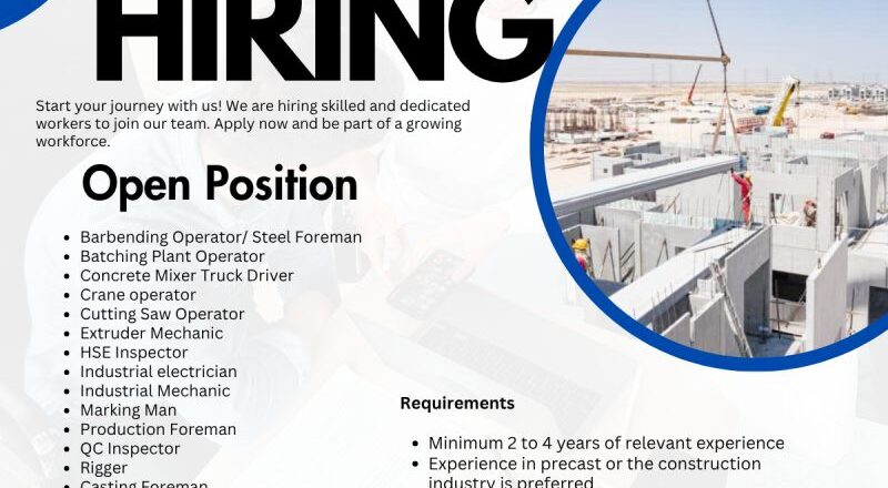 🌟 Exciting Dubai Precast LLC Job Vacancies in UAE June 2025