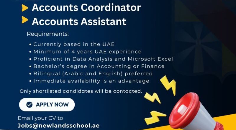 ๐ผ Amazing UAE Accounting Jobs 2025 โ Newlands School Dubai Hiring Now