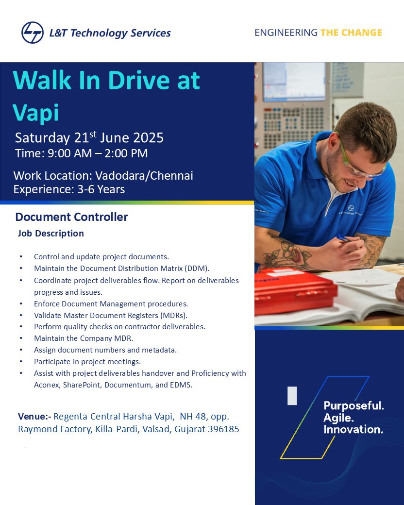 L&T Technology Services Walk-In Interview in Gujarat