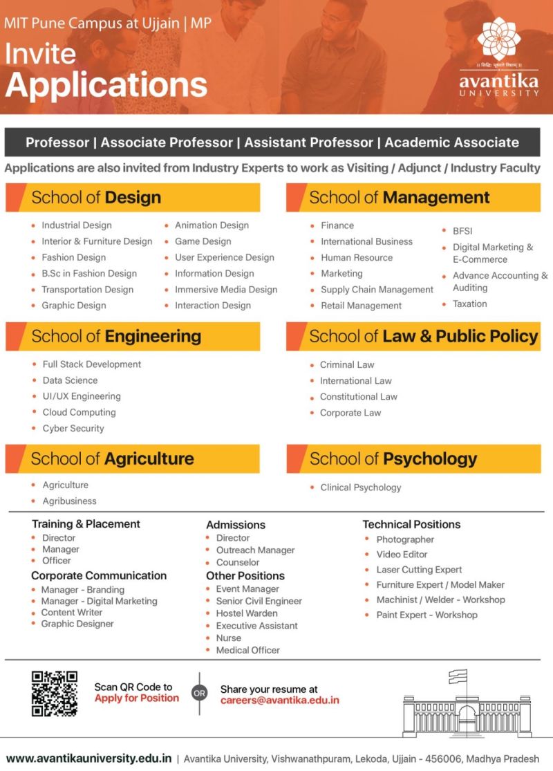 Exciting 2025 Professor Jobs at Avantika University Ujjain