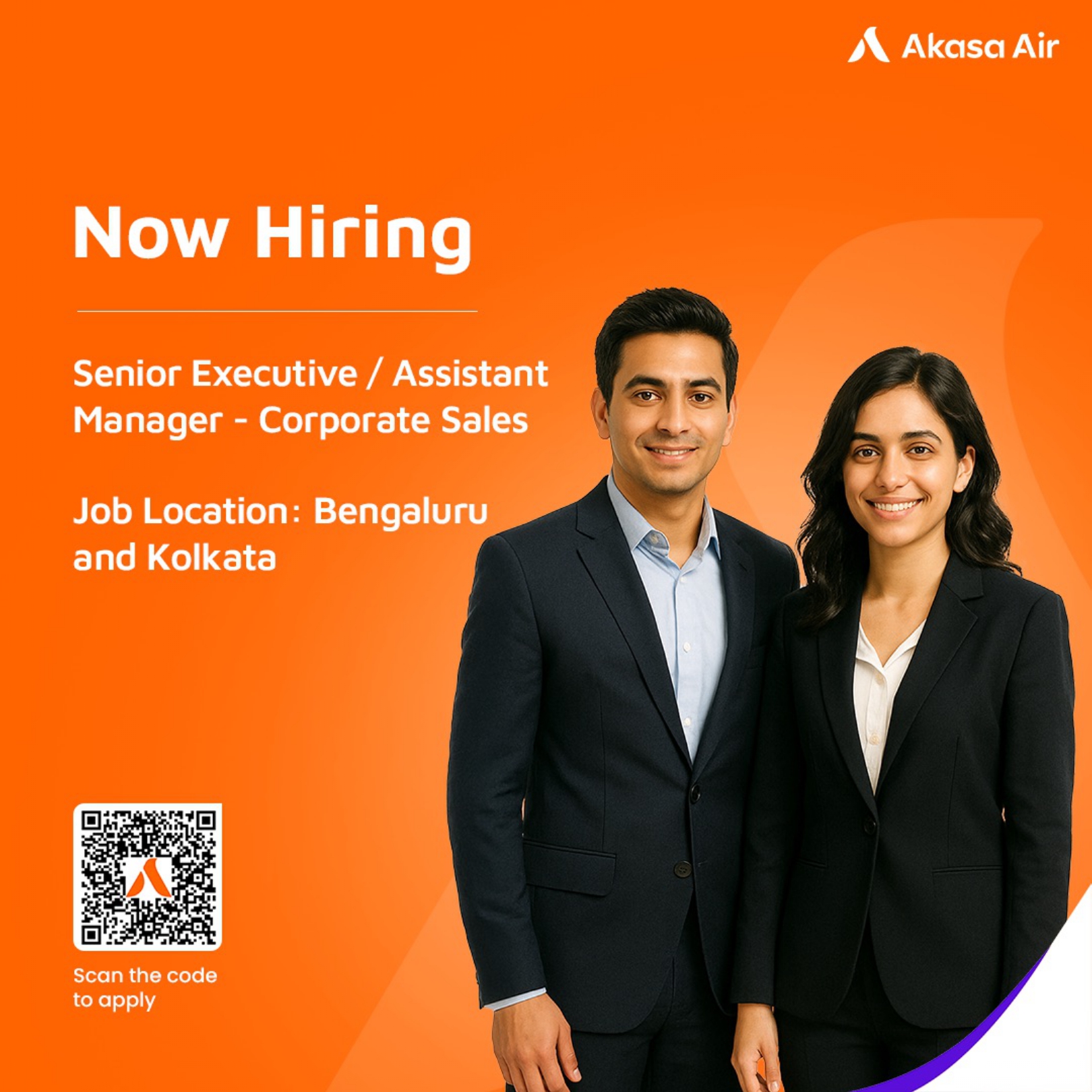 Top Opportunity: Akasa Air Hiring Senior Executive – Corporate Sales in 2025