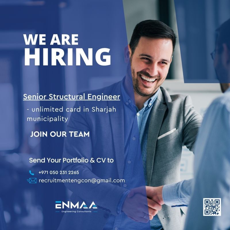 🚀 Senior Structural Engineer Job at ENMAA Engineering Consultants Sharjah – Apply Now