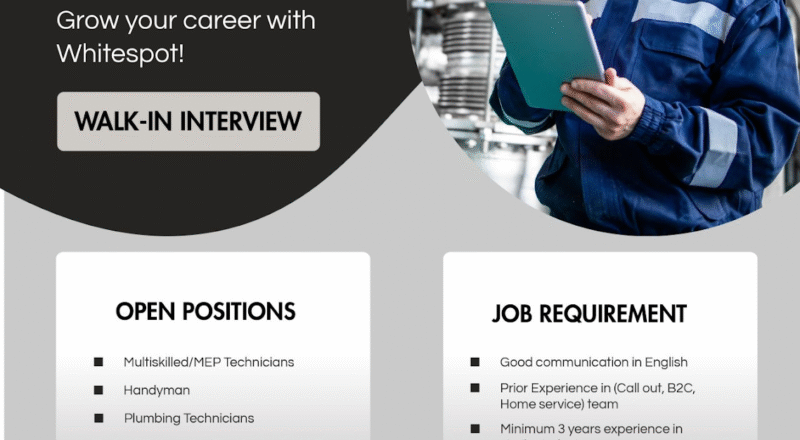 🌆 Promising Whitespot Dubai Walk-In Jobs UAE 2025 – Interview June 29