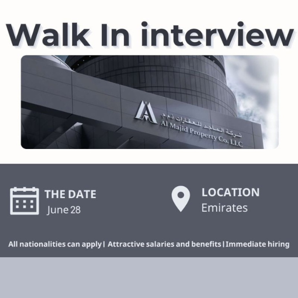 juma al majid holding group walk-in interview abu dhabi 2025