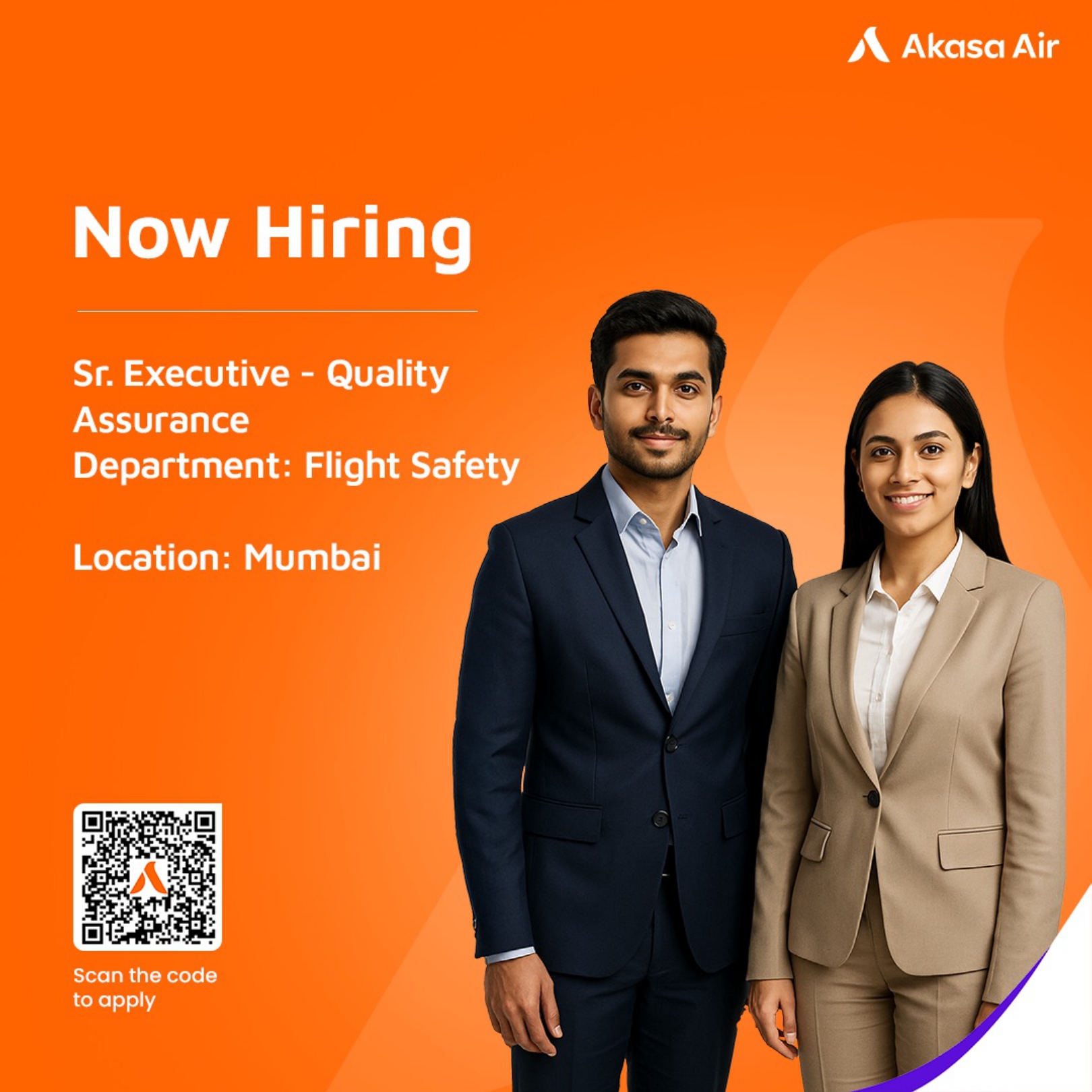 ๐ Exclusive Sr Executive Quality Assurance Flight Safety Jobs in Mumbai 2025 | Akasa Air
