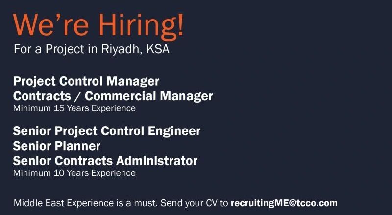 🌟 Exciting Project Control Manager and Senior Engineer Jobs in Riyadh 2025
