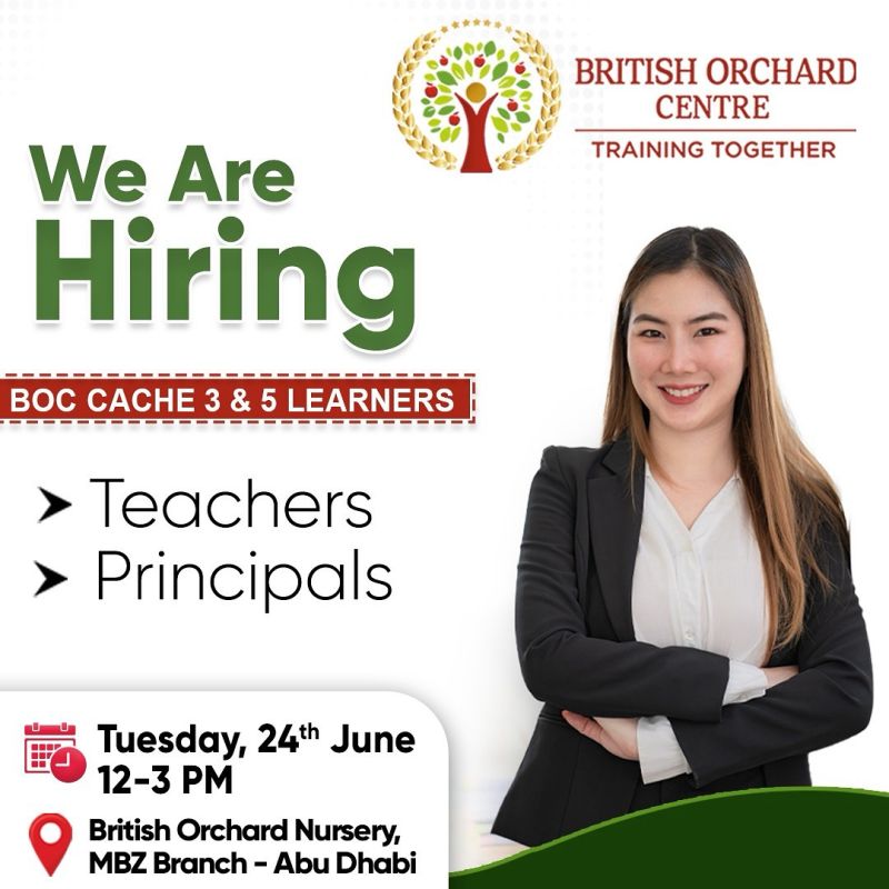 ๐ Amazing Jobs for BOC CACHE Learners in Abu Dhabi โ Walk-in on 24th June 2025