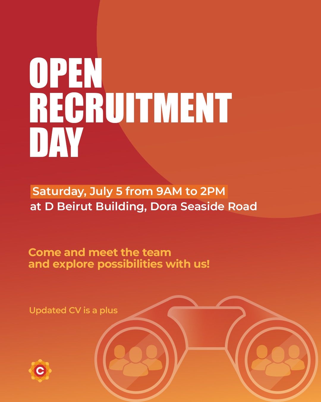 🎉 Open Recruitment Day in D Beirut Building, Lebanon – July 5, 2025