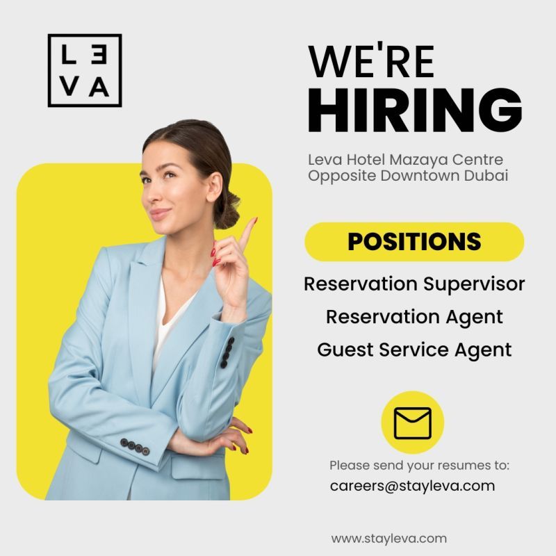 Leva Hotel Dubai Jobs 2025 Hiring Now—Apply Today!