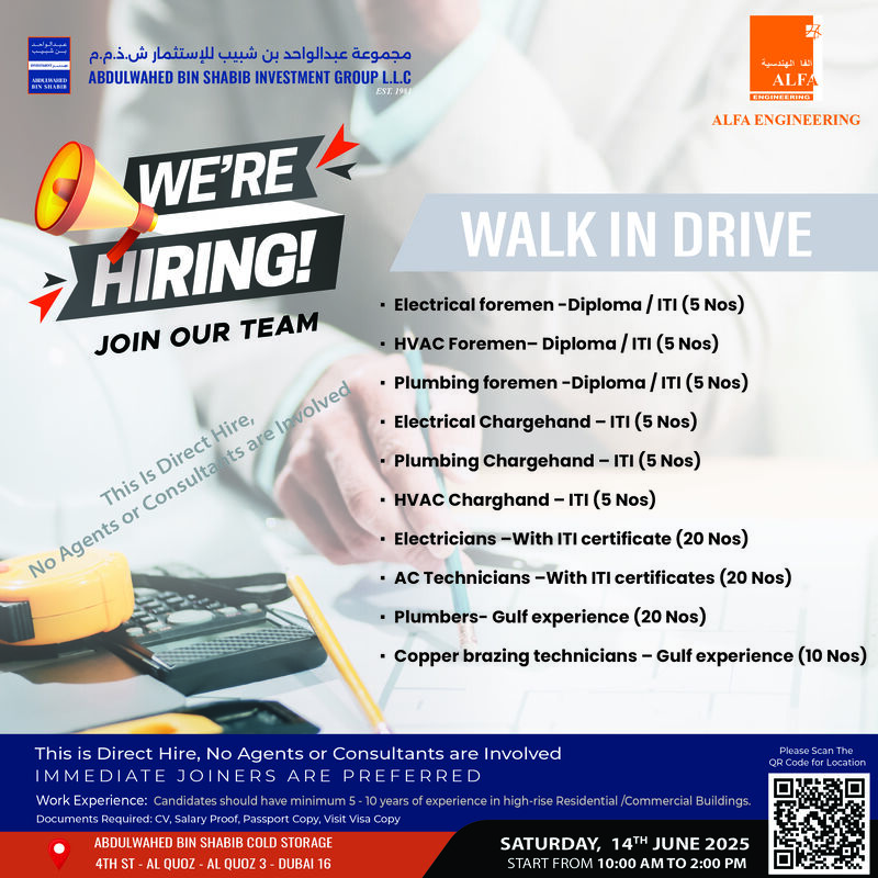 π¨ 14th June 2025: Abdulwahed Bin Shabib Investment Group Job Vacancies Dubai π¨