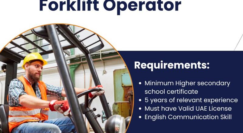 📢 Exciting Star Services LLC Abu Dhabi Forklift Operator Job Vacancy 2025
