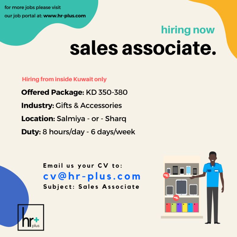 🛍️ Top Sales Associate Job Hiring in Kuwait – Apply Now Inside Kuwait Only