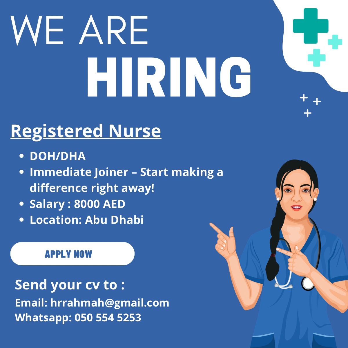 Top 1 Hiring Alert: Registered Nurse Job in Abu Dhabi—Immediate Joiner Needed!