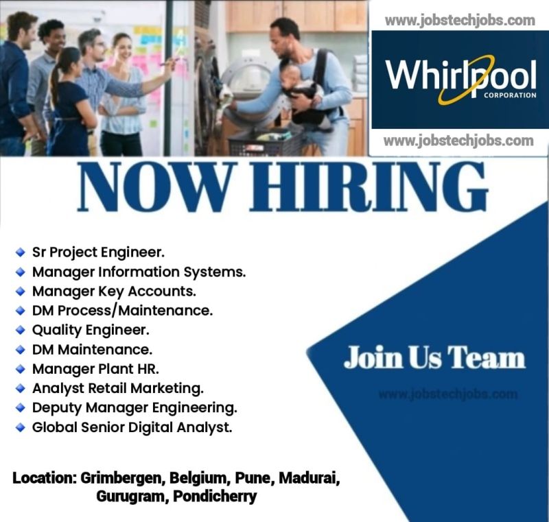 🌟 Whirlpool Careers 2025: Apply for Latest Jobs in Belgium & India Now