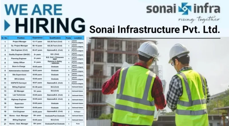 ✅ Sonai Infrastructure Pvt Ltd Hiring 2025 | Top Construction Jobs in India