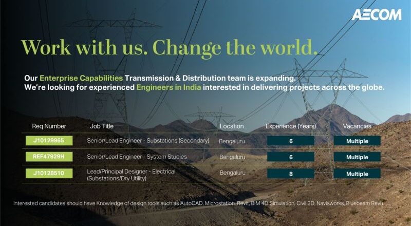 🌟 Exciting AECOM India Engineering Multiple Job Vacancies June 2025