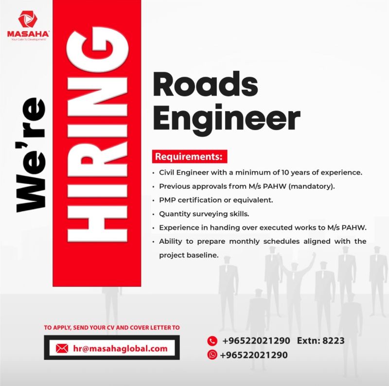 Urgent Hiring 2025: Top Roads Engineer Jobs in Kuwait & Time Keeper