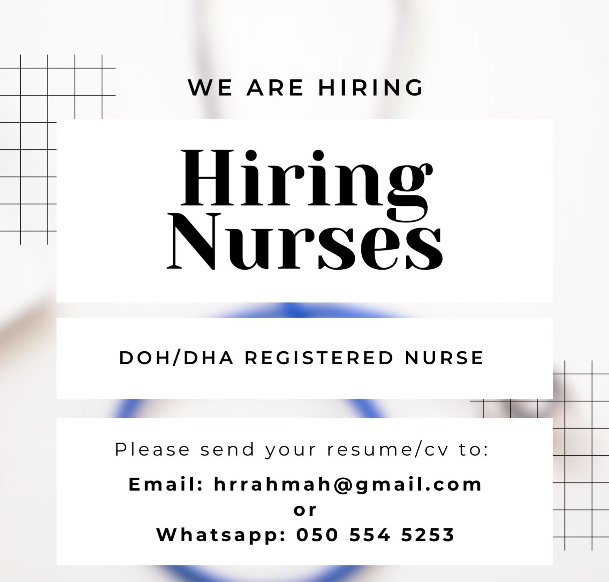 Gulf Job Vacancies 2025: Immediate Hiring for DOH/DHA Registered Nurses in UAE | Apply Now