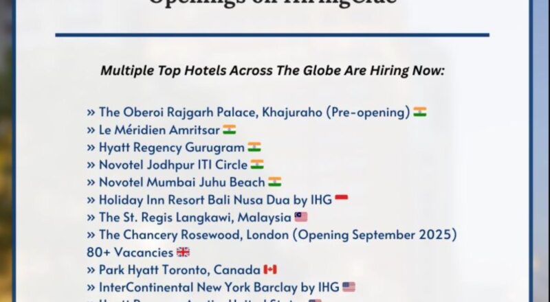 Exciting Gulf Job Vacancies 2025: Top Hospitality Openings Worldwide via HiringClue