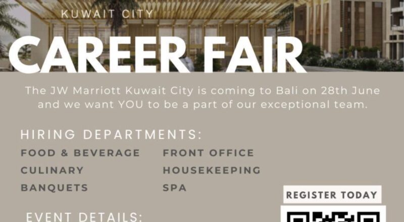 JW Marriott Kuwait City Jobs 2025 – Attend the Career Fair in Bali on June 28 | Apply Now