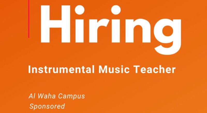 Saudi Arabia Job Vacancy 2025: Instrumental Music Teacher at BISR Al Waha Campus