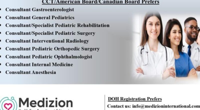Urgent Gulf Job Vacancies for Consultant Doctors in UAE – Apply Now with Medizion 2025