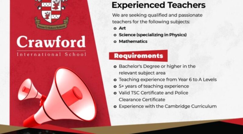Foreign Job Placement Consultants 2025: Exciting Teaching Careers at Kenya Crawford School