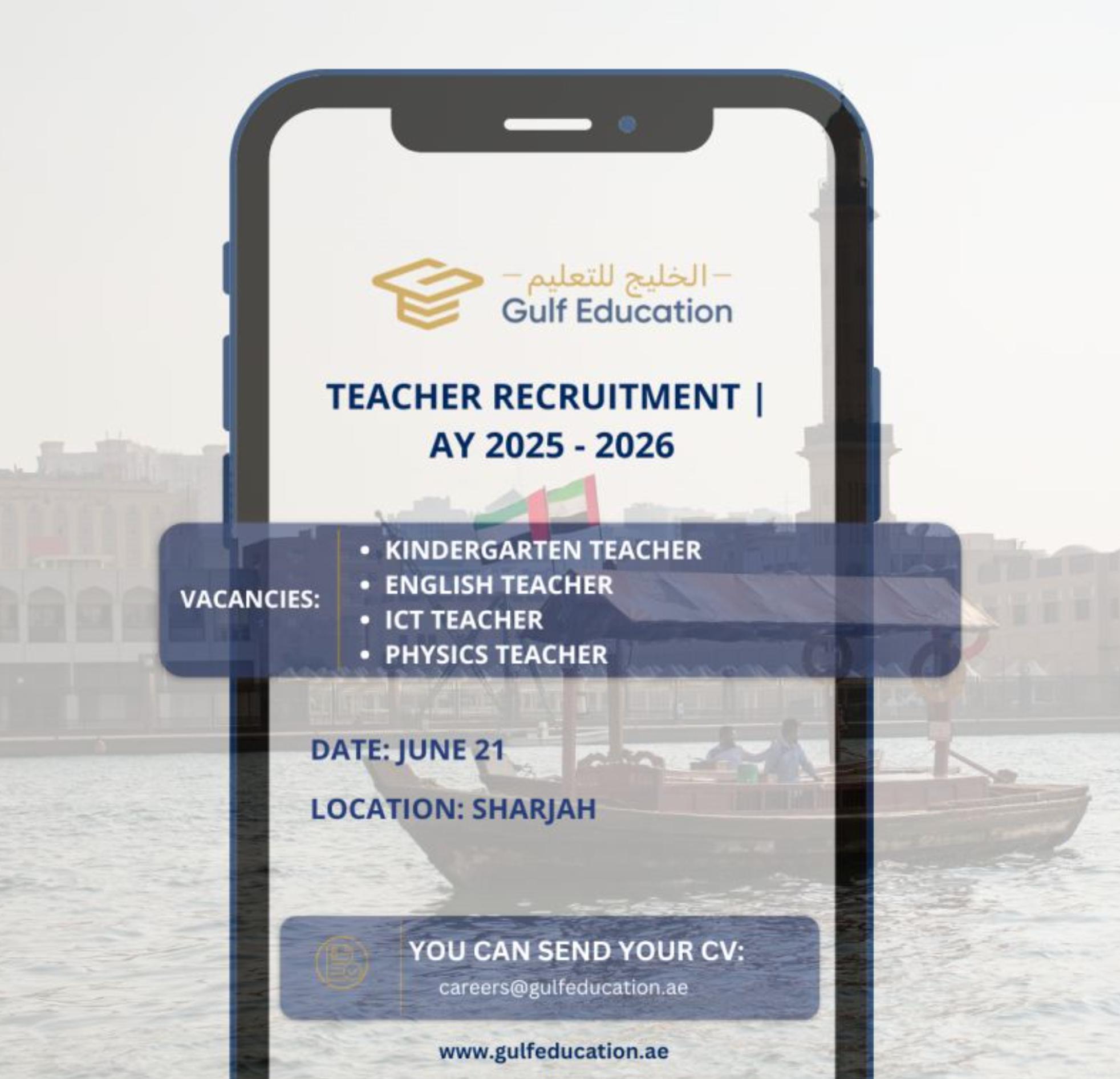 Apply Now Walk in Interviews Abroad: Join Teacher Recruitment in UAE for 2025-2026 | June 21