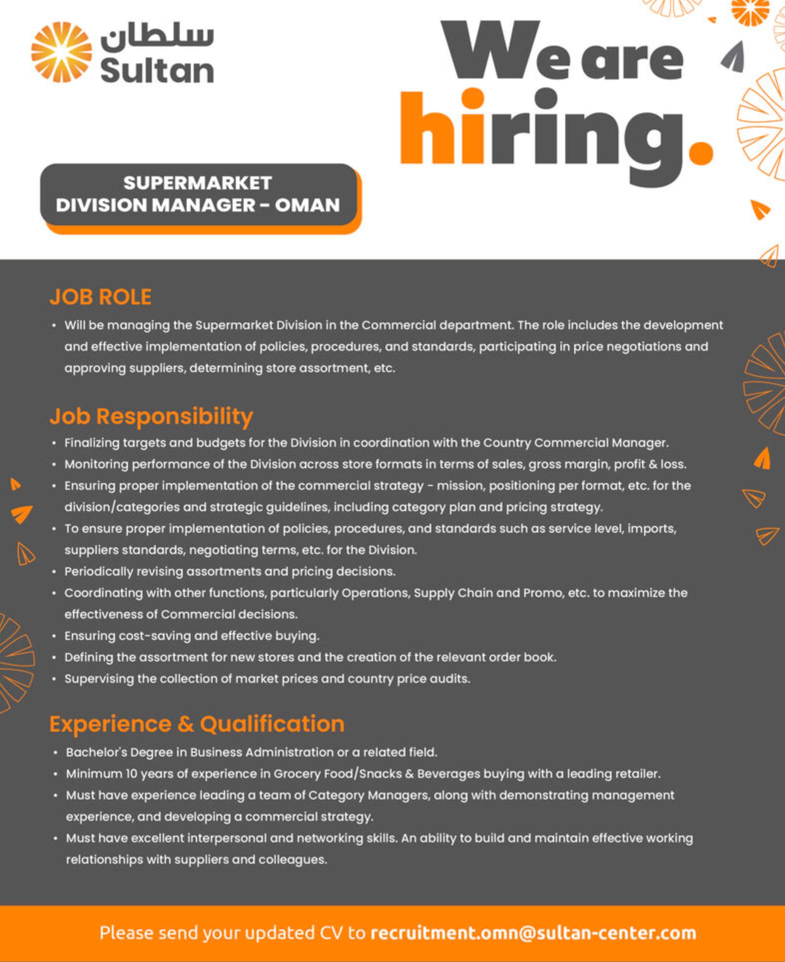 Foreign Job Placement – High Salary Supermarket Jobs in Oman with Sultan Center 2025 | Apply Now