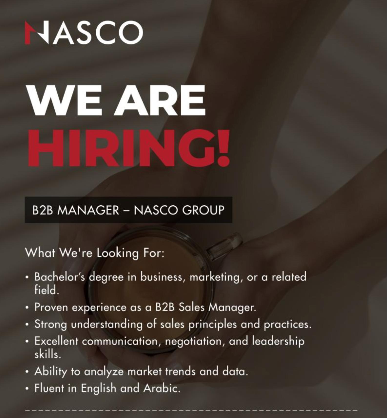 Top Kuwait Job Opportunities 2025: Apply Now for B2B Sales Roles at NASCO Group