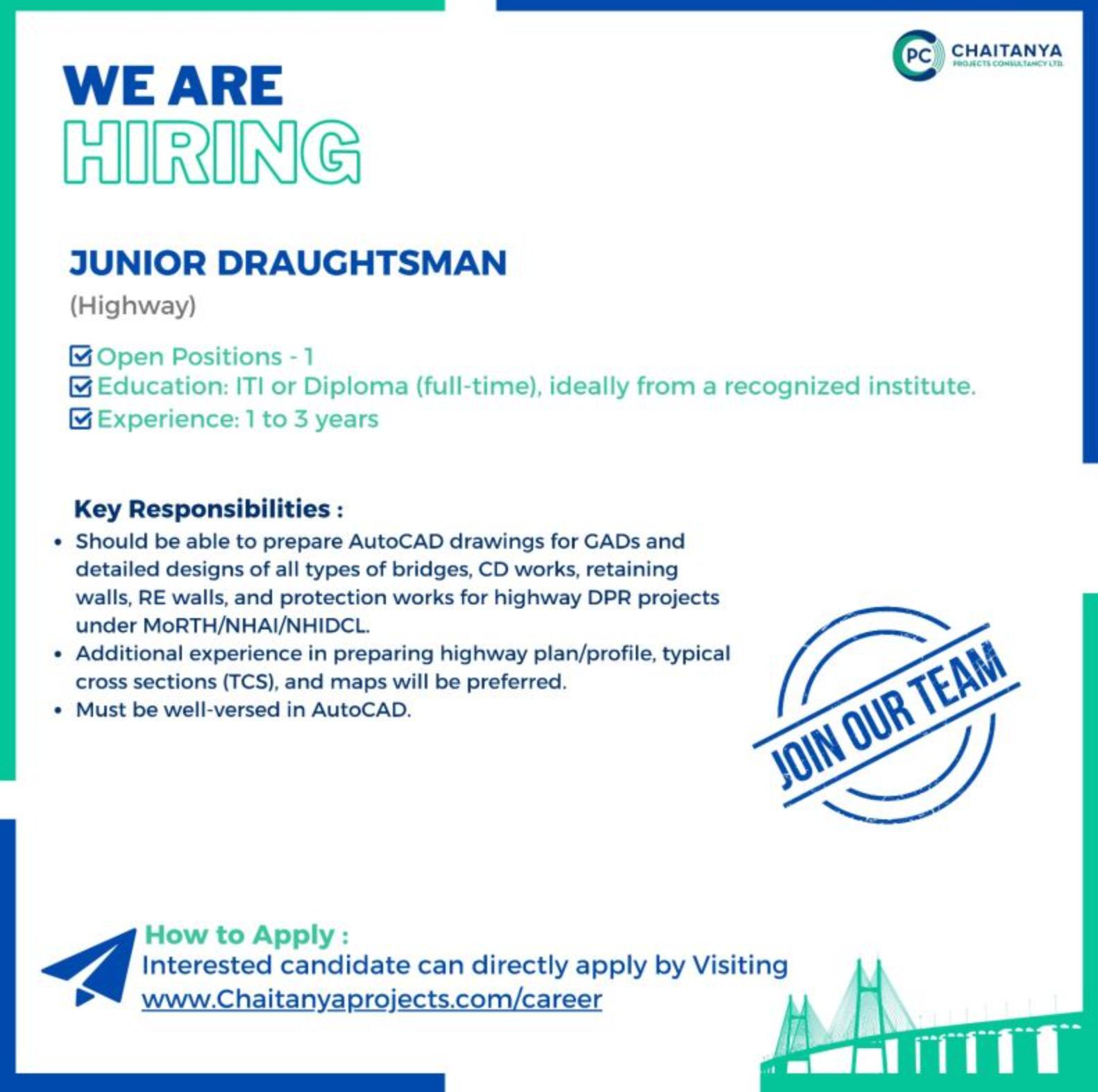 Highway Engineering Jobs India 2025 – Apply Now for Top Roles at Chaitanya Projects