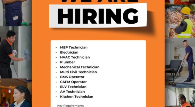 Dubai Employment Opportunity in Facility Management | FARNEK Technician Jobs 2025