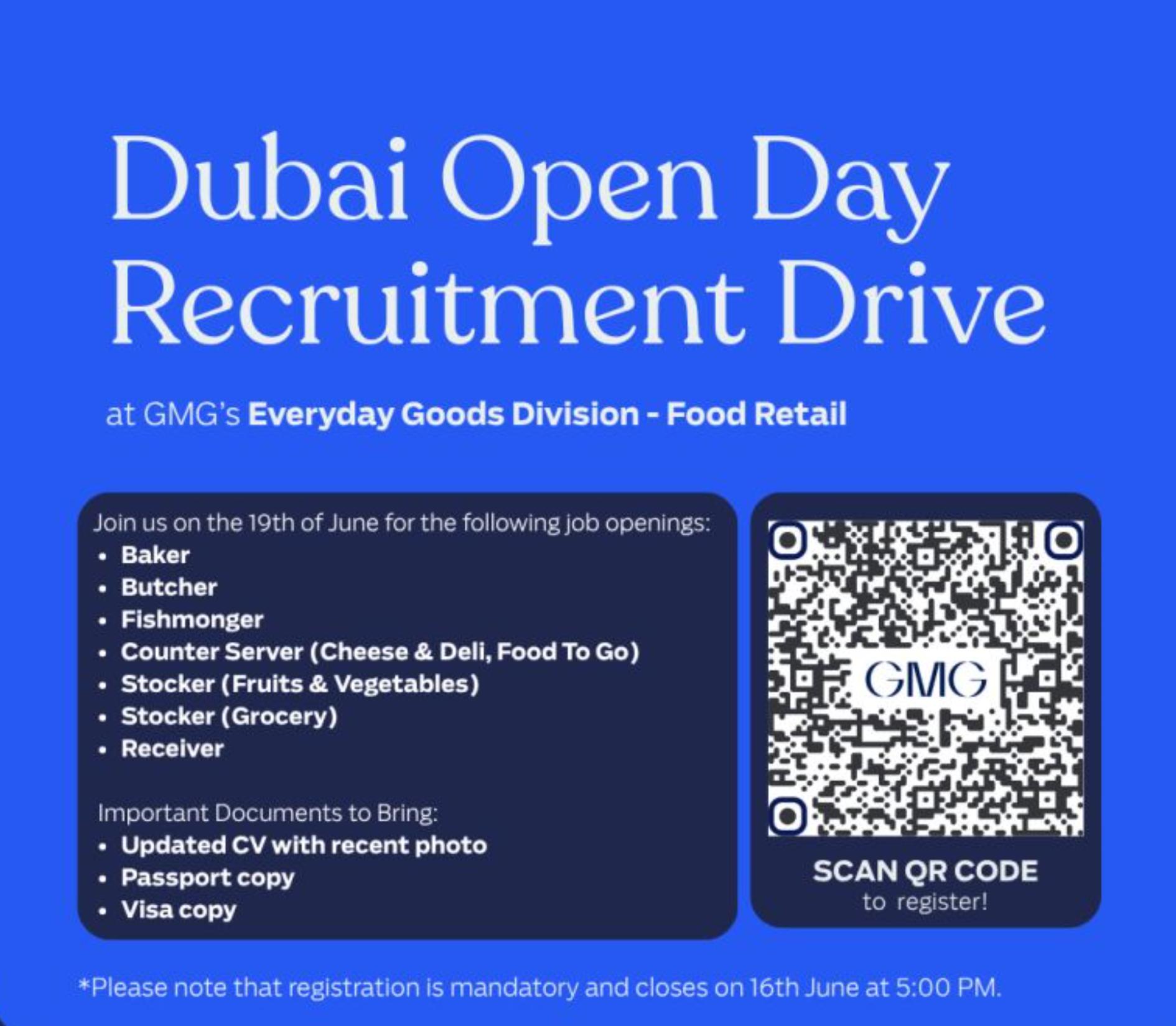 Latest Foreign Job Offers – Join GMG Dubai Recruitment Drive June 19, 2025