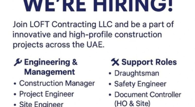 Skilled Labor Jobs Abroad 2025 | Exciting UAE Opportunities in LOFT Construction