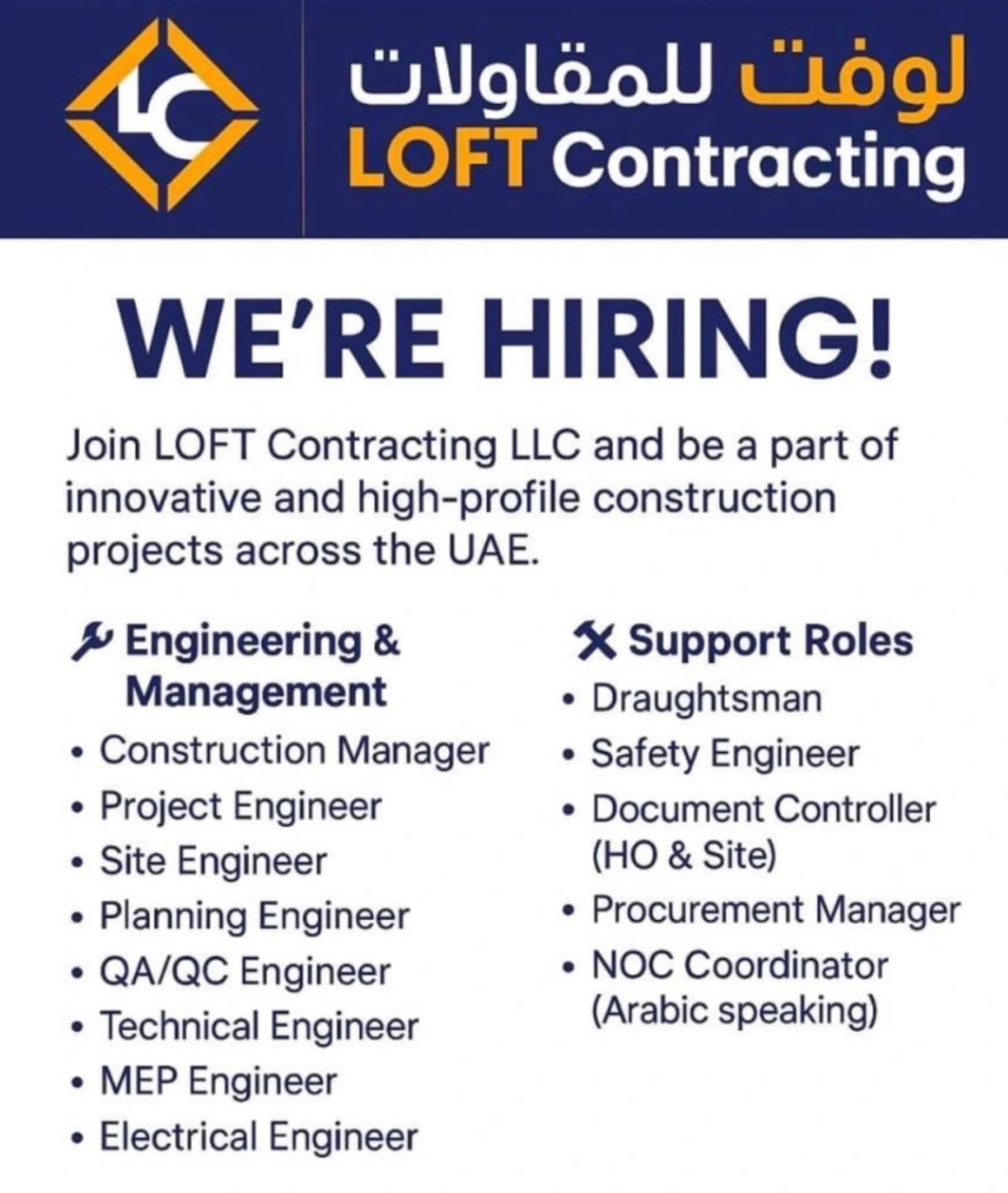 Skilled Labor Jobs Abroad 2025 | Exciting UAE Opportunities in LOFT Construction  