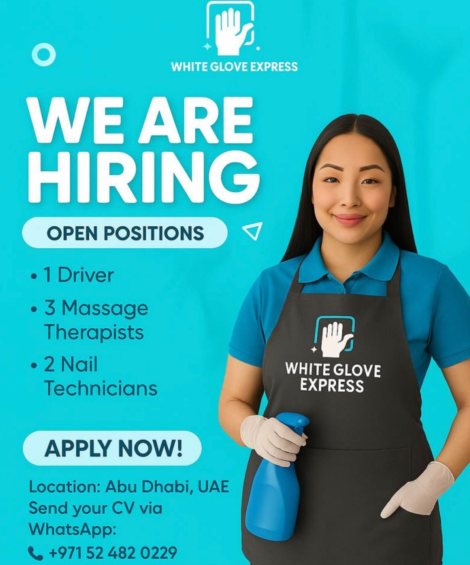 Overseas Job Vacancy Updates 2025: Urgent Hiring in Abu Dhabi for Spa & Driver Roles