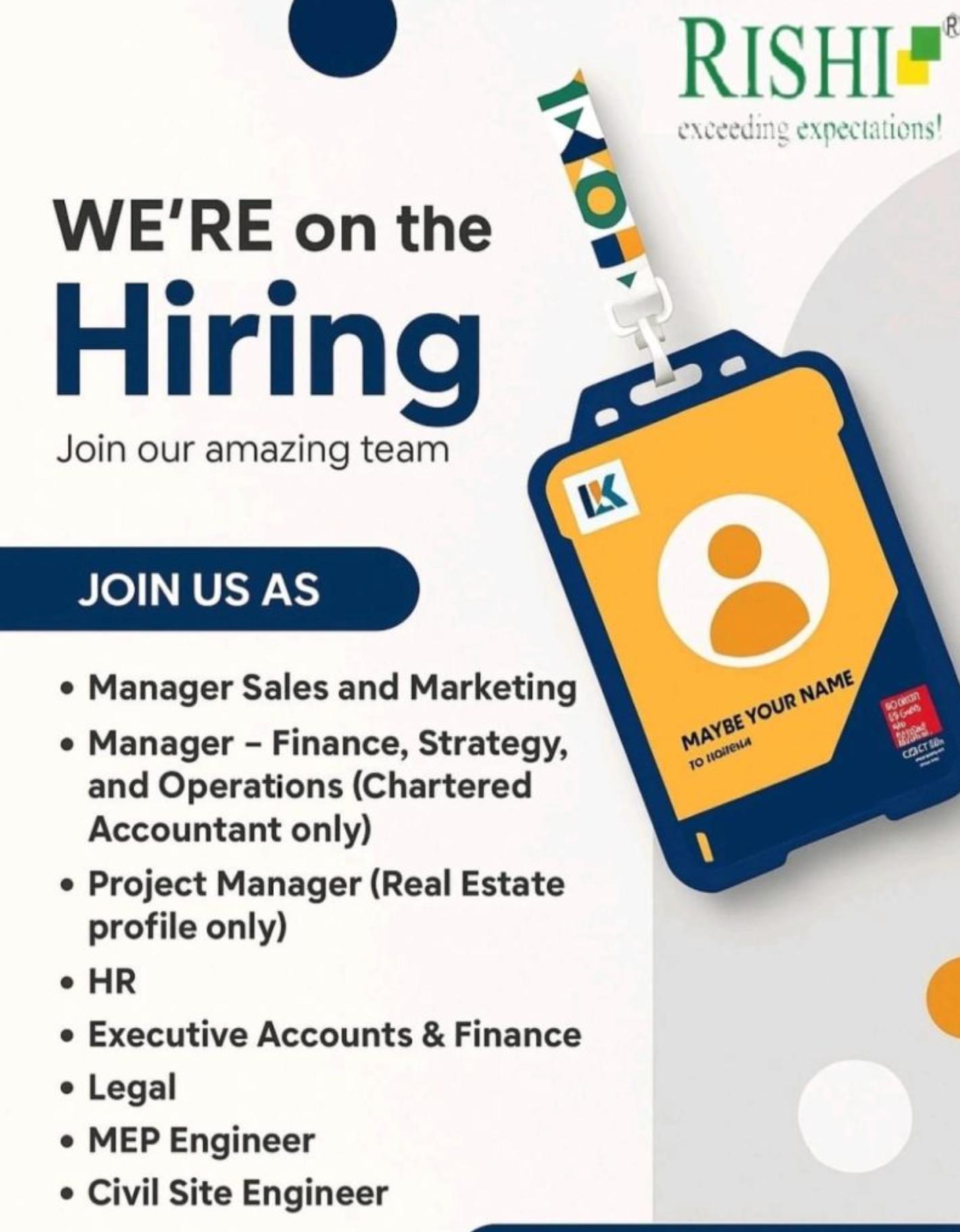 Rishi Group Hiring 2025 – Top Job Openings in Kolkata for Engineering & Corporate Professionals