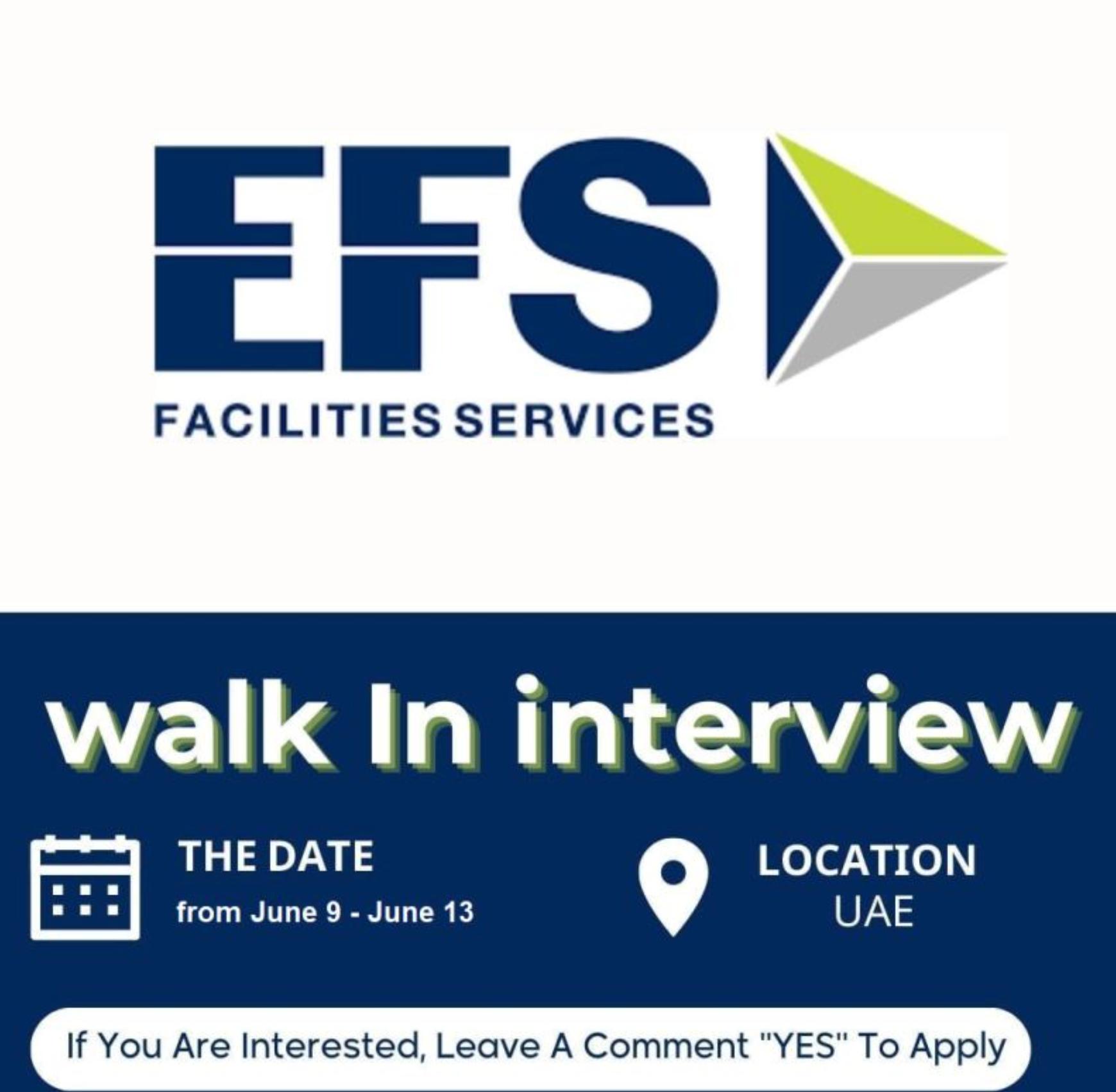 Apply Now Walk in Interviews Abroad: EFS UAE Hiring Warehouse Packers from June 9–13, 2025