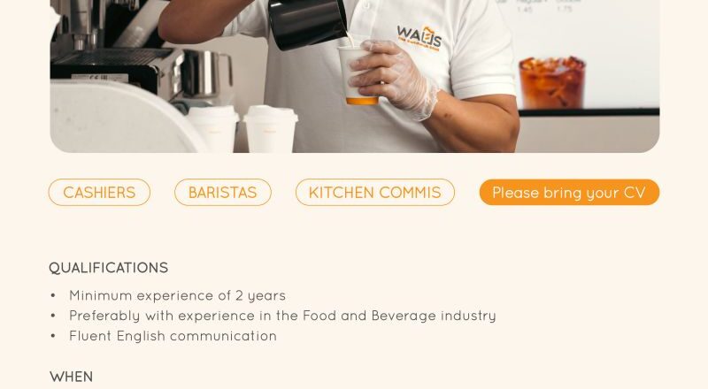 🌟 Remarkable WALLS Barista, Cashier & Kitchen Commis Vacancy Kuwait – Interview on 2nd August 2025
