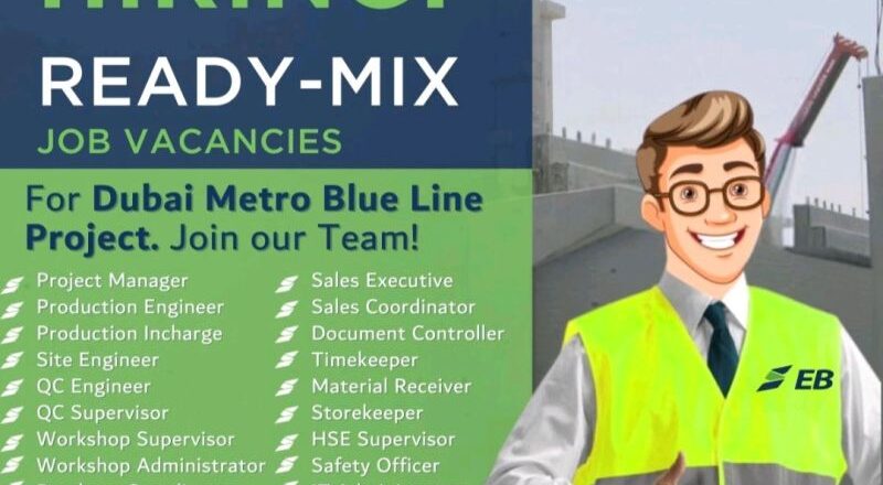 📍 Exclusive EB Job Vacancies in Dubai 2025 – For Metro Blue Line Project
