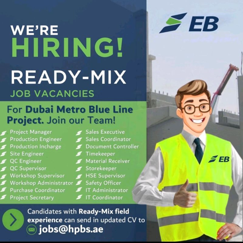 ๐ Exclusive EB Job Vacancies in Dubai 2025 โ For Metro Blue Line Project