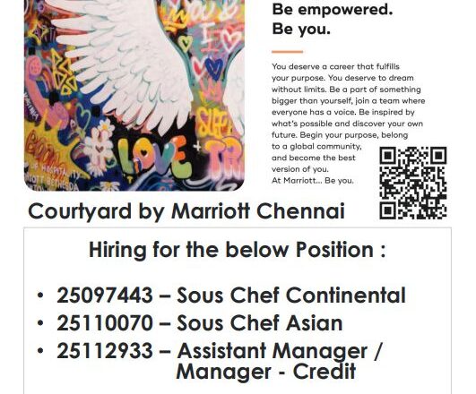 📍 Exciting Courtyard by Marriott Chennai Job Vacancies 2025 – Apply Now