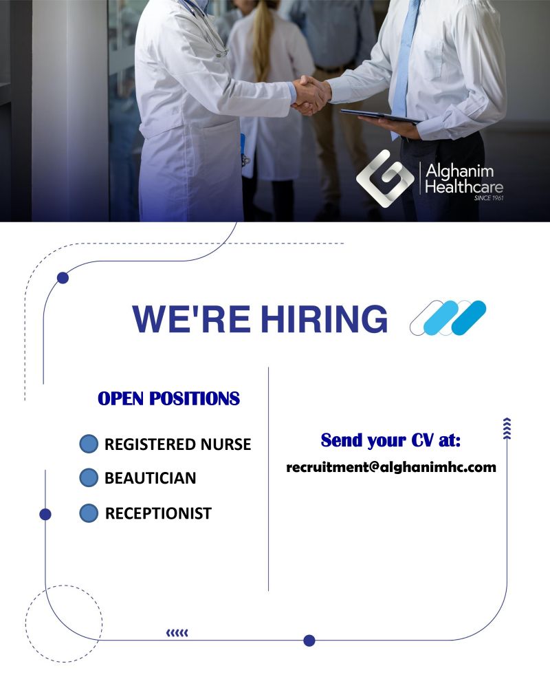 🌟 Excellent Alghanim Healthcare Nurse, Beautician & Receptionist Vacancy Kuwait – Apply Immediately