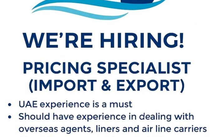 🌟 Exciting 7 Seas Matrix Logistics Pricing Specialist Job Vacancy in UAE
