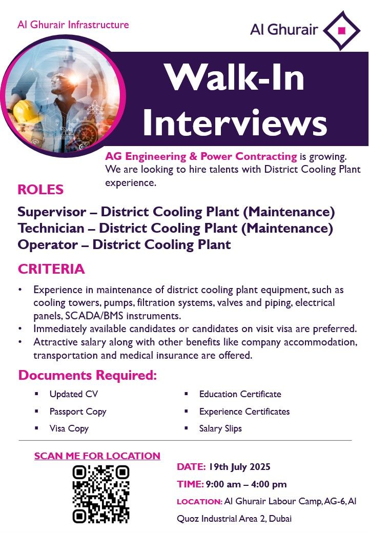 ✨ Exciting Career Openings at Al Ghurair Infrastructure – Walk-In Interview Dubai 2025